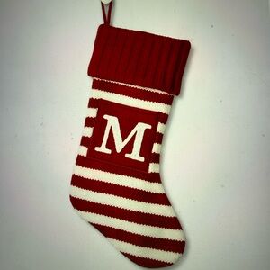 Red and White Striped Christmas Stocking